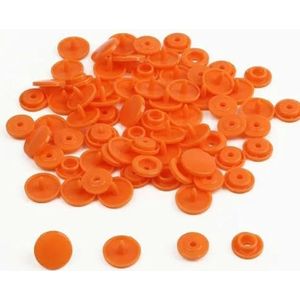 10/20/50/100 sets T5 drukknopen nylon knoppen kinderknoppenset voor poppenkleding naaiaccessoires-donkergeel-50 sets