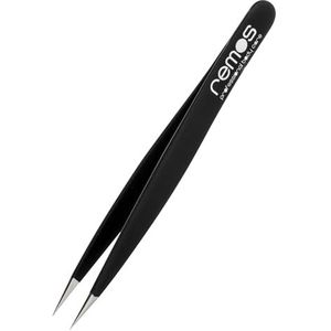 REMOS splinterpincet - roestvrij staal [INOX] roestvrij 9,5 cm - fijne punt zwart