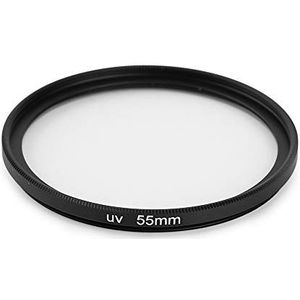 55 Mm UV-filter, UV-ultravioletfilter Glazen Lensbeschermer Metalen UV-lens voor Canon voor Sony voor Nikon voor Pentax