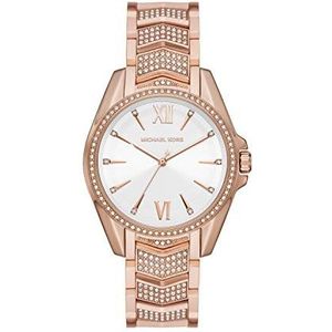 Michael Kors Women's Whitney Quartz Watch with Stainless Steel Strap, Pink, 18 (Model: MK6858)