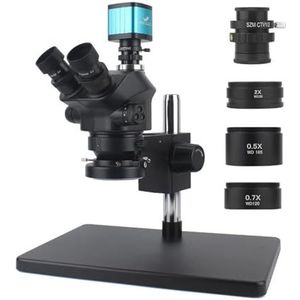 1080P 48MP 4K HDMI USB Digitale Videocamera Simul-Focal 50X 100X Stereo Trinoculaire Microscoop C Mount Telefoon Solderen PCB Reparatie(With 0.5x 0.7x 2x)