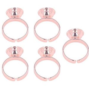 Microblading Tattoo Ring Cup, Roestvrij Staal 5st Pigment Ring Cup Herbruikbaar voor Wimperartiesten voor Winkel (Zonder partitie)