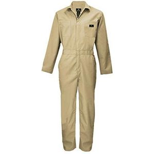 Natural Uniforms Heren lange mouw Zip Up Twill overall, vlek- en kreukbestendig, kaki, M Tall