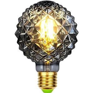 TIANFAN Vintage Gloeilampen Led Filament Edison Gloeilampen 4W Rookglas 220 / 240V E27 Kristal Decoratieve Gloeilampen G95 Ananas