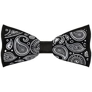 Zwart Wit Paisley Patroon Elegante Strikjes Voor Mannen Verstelbare Pre-Gebonden Vlinderdas Stropdassen Voor Business Dagelijks Party