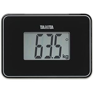 TANITA HD-386 De kleinste digitale personenweegschaal ter wereld, gemakkelijk te transporteren, parelzwart
