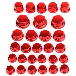 Schroeven Moeren 30 Stuks Zeskantige Schroef Motorfiets Zeskantige Schroef Afdekkingen Bout Moer Dop Deksel Spatbord Bouten Motorfiets Accessoires