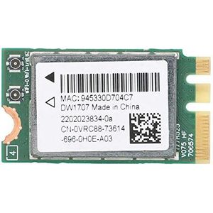 ASHATA Draadloze netwerkkaart voor DW1707, M.2 NGFF 300M Bluetooth4.0 WiFi-kaart, met Qualcomm Atheros QCA9565 QCNFA335-chip, universele pc-netwerkkaart met NGFF M2