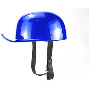 Open helm voor volwassenen, Duitse stijl Skull Cap Motorcycle Half Shell Helm voor Scooter Mannen en Vrouwen Cruiser Chopper ATV Baseball Cap Helmen DOT Goedgekeurd Decoration