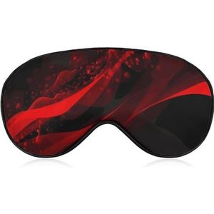 Zwarte en rode achtergrond slaapmasker met verstelbare riem, comfortabel en zacht oogmasker voor slaaplicht, blokkering, lichtgewicht en ademende oogbedekking voor mannen vrouwen