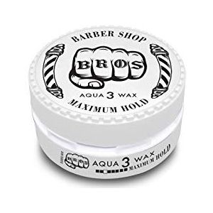 BROS Professionele Aqua Wax kapper haarwax Barber Shop (1 stuk, wit)