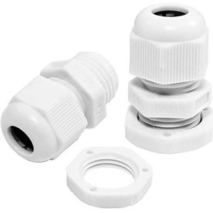 Lumonic 10x wartel M16 PG9 IP67 metrisch d5-9mm I kabeldoorvoer waterdicht in grijs I wartels, doorvoer M16 PG9