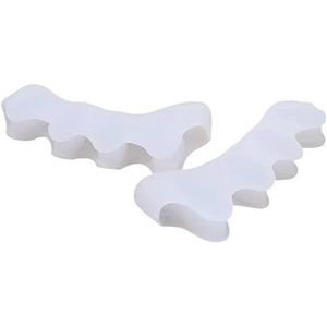 Zachte teenspreider Flexibele teenspreider Teennagelspreider Herbruikbare teenspreider Manicure teenspreider Teennagel Pedicure Tool Nagellak Teenspreider for Mannen En Vrouwen Herbruikbaar(White)