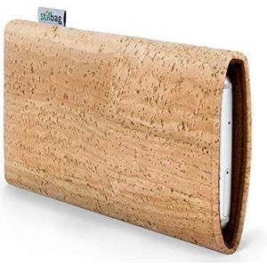 Stilbag Hoes voor mobiele telefoon VIGO voor Samsung Galaxy A22 5G | smartphone-tas Made in Germany | kurk natuur, wolvilt bruin