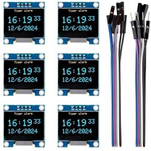 ELEGOO 0,96 inch OLED-display module compacte zelfoplichtende mini-schermen voor Arduino projecten, 6 Stuks