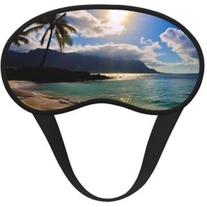 Hawaii zijslaapmasker, slaapmasker, nachtmasker om te slapen, oogmasker voor mannen en vrouwen, zacht en comfortabel, voor reizen, dutje
