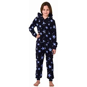 Meisjesjumpsuit, overall, pyjama, lange mouwen, in sterlook, 202, 467, 97 en 961, marineblauw, 152 cm