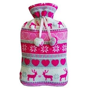 Mini warmwaterkruik, warmwaterkruik 2000 ml hoes gebreid koudebestendig wasbaar verwijderbaar grote beschermende warmtebehoud voor warmwaterkruik veilig explosiebestendig (maat : BL) (Maat: PK)