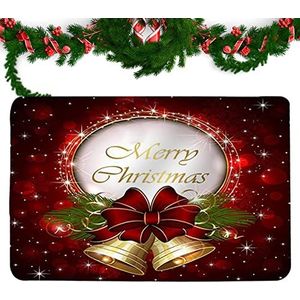 Kerst keukentapijten | Merry Christmas rode keukenmat | Non Slip Christmas Welcome Mat Decoratieve karpetten voor Hal Keuken Woonkamer Jomewory