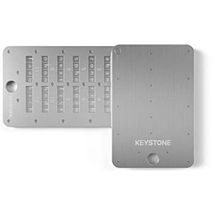KEYSTONE Crypto Seed Storage, Crypto Capsule Metal Wallet, Cold Storage Backup, 24 Words Bitcoin Key Phrase Storage, 304 Steel Plate, Compatible with All BIP39 Wallets (Keystone Tablet Plus)