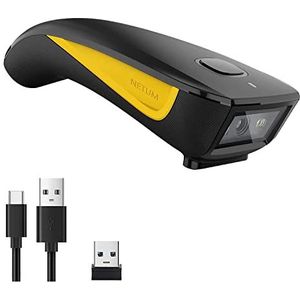 NETUM C750 Draadloze barcodescanner, bluetooth, compatibel met kleine zak, USB 1D, 2D QR-code, scanner voor inventory, barcode, beeldreader voor tablet, iPhone, iPad, Android, iOS, pc, POS