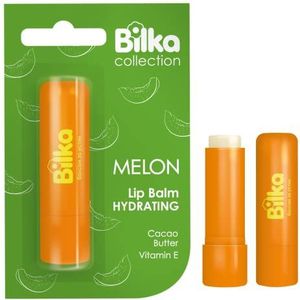 Bilka Collection Lippenbalsem Melon – lippenverzorging met cacaoboter, vitamine E en natuurlijke oliën voor droge lippen, zonder kleur, 1 x 4,5 g