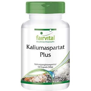 Fairvital | Kalium aspartaat capsules - HOOG GEDOSEERD - VEGAN - 180 capsules - kalium met niacine en vitamine B6