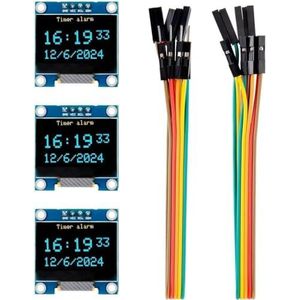 ELEGOO 0,96 inch OLED-display module compacte zelfoplichtende mini-schermen voor Arduino projecten, 3 Stuks