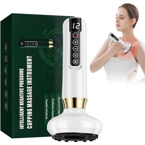 Horuili® cellulitis massager, cupping apparaat voor het reinigen van de meridianen, cellulitis apparaat, verstelbare body shaper voor de buik, Varially anti-cellulitis massager (wit)