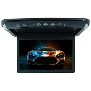 Hoofdsteun videospeler, 1080P 10.1/12.1 Inch Auto Monitor Flip Down TFT LCD Auto Dak Mount Monitoren Met MP5 Speler USB TF Auto Plafond Monitor(10.1 inch black)