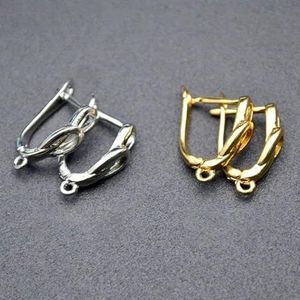 Nikkelvrij Anti-roest Real Gold Plating Metalen oorbelhaken Dames Sieraden Maken Componenten 30pieces-DSC19-2641-Mix