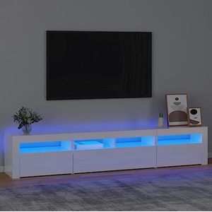Prolenta Premium - TV-meubel met heldere witte leds, 210 x 35 x 40 cm