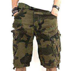 Geographical Norway Heren Cargo Short Zomer Bermuda Korte broek Shorts Brandiing- Production, camouflage, khaki, M