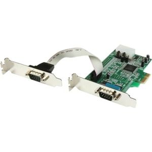 StarTech.com PEX2S553LP 2 Poort Lage Profiel Native RS232 PCI Express Seriële Kaart met 16550 UART