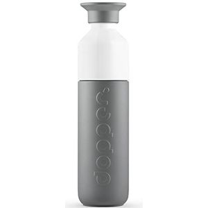 Dopper Geïsoleerde Glacier Grey – de thermosfles van 350 ml voor reizen, kantoor, sportschool – 12 uur warme drank, 24 uur koude drank – de herbruikbare drinkfles van roestvrij staal zonder BPA water,