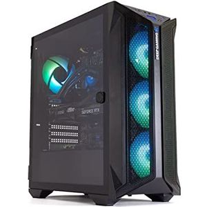 DeepGaming Nostromo Pro Intel Core i9-12900F Gaming-pc, Nvidia RTX3060, 12 GB, 32 GB DDR4 RAM, 1 TB SSD PCIe4.0, WiFi AX 1800, W11 Pro, vooraf geïnstalleerd, zonder licentie, gaming-pc, zwart