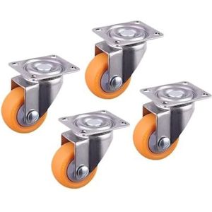 4 stuks / lottp oranje 3,8 cm meubelwiel voor meubels met stille display wiel voor tafel stoel wiel voor trolley (kleur: B, maat: 3,8 cm)