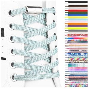 SULPO Elastische rubberen veters zonder strikken, plat, met draaisluiting, One size