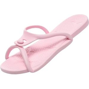 UBOHUZ 2 Paar Reizen Vouwen Slippers Vrouwen Draagbare Slides Mannen Licht Thuis Hotel Salon Homestay Gast Gebruik Sandalen Badkamer,Zwembad Strand Schoenen Voor Badkamer, Zwembad, roze, 43/44 EU
