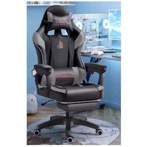 Executive Gaming-stoel Draaibare Computer Fauteuil Ergonomische Bureaustoel Met Hoge Rugleuning En Voetensteun (Color : F)