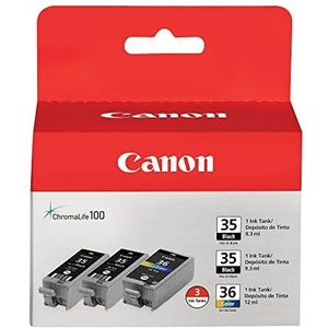 Canon PGI-35 Black Twin & CLI-36 Colour Ink Cartridge Bundle Pack