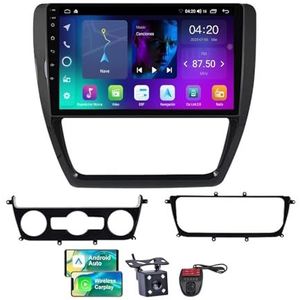 Android 13 10 Inch 2 Din QLED Autoradio Voor Volkswagen Jetta 6 2011-2018 - Camera DVR GRATIS - Steun Carplay Android Auto DSP Stuurwiel FM RDS DAB WIFI 4G Bluetooth Split-Screen(NF-1)