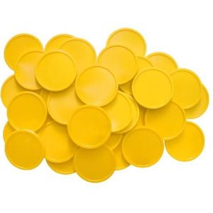 CombiCraft Blanco munten/consumptiemunten geel - diameter 29mm - 100 stuks - betaalmiddel voor festivals, evenementen en horeca