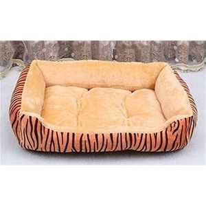 Hondenbedden voor grote honden Kleine honden Warme Zachte Hond Matras Couch Wasbare Huisdier Slaapbanken Kooi Mat (Color : Yellow tiger, Size : S 50cm)