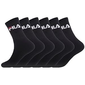 Fila Sportsokken voor heren (verpakking van 6 stuks), Zwart (Noir N - Nr), 43-46 (UK 8.5-11 ? US 9.5-12)