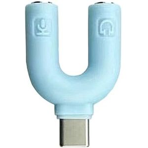 JAMNGHB Dubbele Hoofdtelefoon Adapter U-vormige Connectoren Voor Smartphones Tabletten Maakt Gedeelde Playbacks Clear Voice Chatten Dubbele Adapter