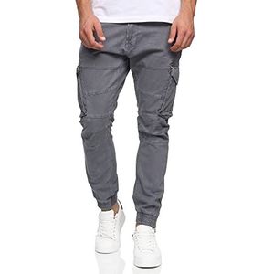 Indicode Heren Alex Cargo Pants | Cargobroek van katoen met 6 zakken Iron M