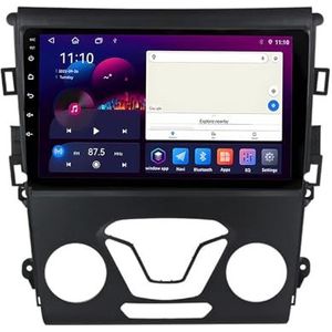 Android 13 GPS Navigation Stereo voor Ford Mondeo 2014-2019 9 Inch 2 Din Car Stereo Radio met CarPlay AHD Omgekeerd beeld Bedieningselementen op het stuur Bluetooth(S1 1G+32G)
