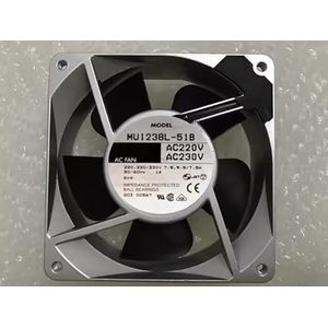 LMNCBVYA MU1238L-51B 12cm Aluminum Frame Fan - AC220/230V 7.5/9.5W 2-Pin High Efficiency Fan for Optimal