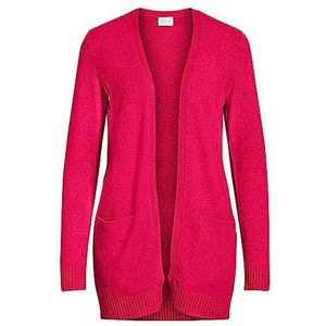 VILA Viril Open L/S Knit Cardigan - Noos Vest dames, Love Potion/Detail: melange, M